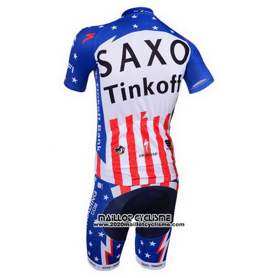 2013 Maillot Ciclismo Tinkoff Saxo Bank Champion Etats Unis Manches Courtes et Cuissard